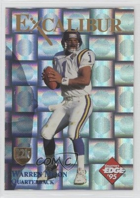 1995 Excalibur 22K Silver Prism 67/750 Warren Moon #4 HOF Shield 03xp