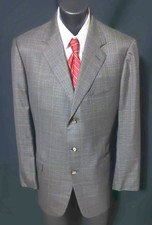 Zegna 15 Milmil 15 Sport Coat 46R Dual Vents Amazing Fabric Green Plaid