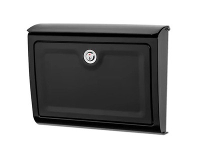 Architectural Mailboxes 2598B-10 Whitman Locking Wall Mount Mailbox Black w/ Key