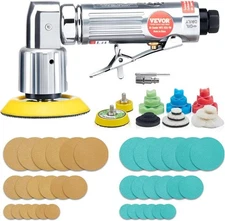 1/2/3 Inch Random Orbital Air Sander Kit, 15000RPM, 58PCS with Accessories