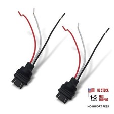 2 PCS Car 3157 Socket Wire Harness - T25 Bulb Male Adapter - Pre-Wired