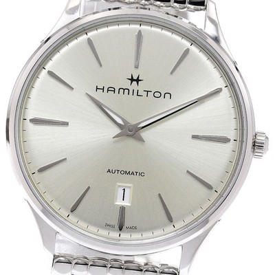 HAMILTON H385250 Jazzmaster Thinline Datums Herrenuhr Aus Japan G0418