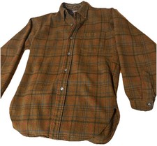 Vintage Pendleton Wool Shirt Mens Medium Plaid Flannel Lined Made USA Heritage