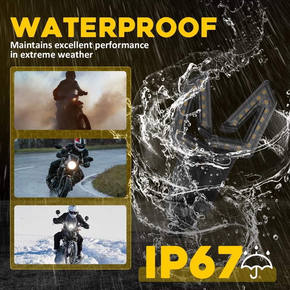 Luces intermitentes ámbar intermitentes LED 4X intermitentes para moto Suzuki GSXS1000 750 600 Foto 3 de 4