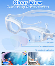 Swimming Goggles Anti-Fog UV Protection Leak-Proof for Men Women Teens Adults US