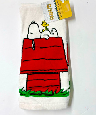 Set of 2- Peanuts Snoopy & Woodstock Everyday Kitchen Towel Set 18'' x 28'' NEW!