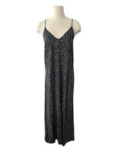 Old Navy Printed Sleeveless Maxi Dress Black Size Large Boho Mob Feminine