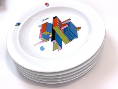 Tachikichi Takenobu Igarashi Plate 5-Compartment Dinner Tray 1980s Vintage Boxed