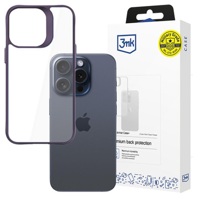 Apple iPhone 15 Pro Max - 3mk Satin Armor Case+ Lila