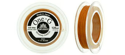 125 Yards Toho Orange One G fray Free Beading thread
