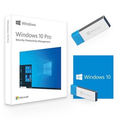 Microsoft Windows 10 Pro USB Original Retail Box 32/64 Bit 1 PC UK Fast