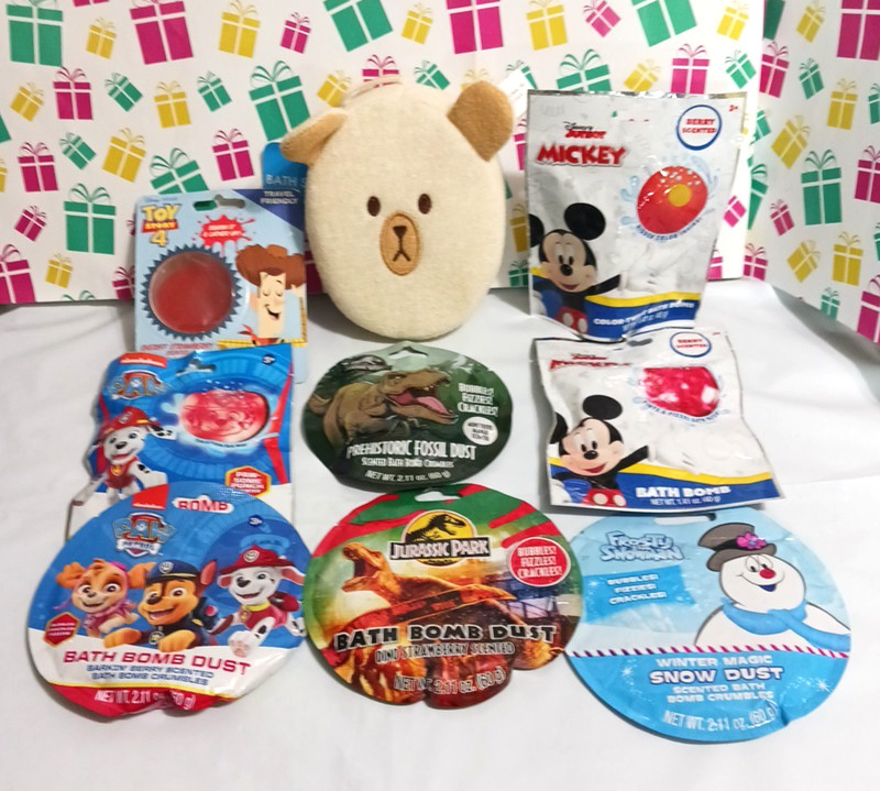 Bath supplies Fun for kids! Toy story Jelly soap, Mickey bath bombs, fossil dust
