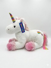 Rare Retired 2015 Toys R Us White Plush Rainbow Unicorn NWT Animal Alley 18  