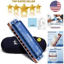 Professional Diatonic Harmonica in Ab Key with Blue Case