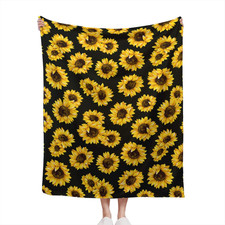 Sunflower Blanket Sunflowers Flannel Throw Blanket for Couch Sofa Bed Living Roo