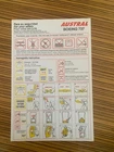 AUSTRAL ARGENTINA B737 NO DATE SAFETY CARD