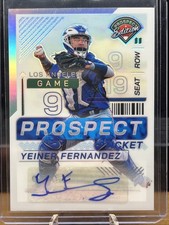 2024 Prospect Edition Yeiner Fernandez Silver Holo Auto Dodgers
