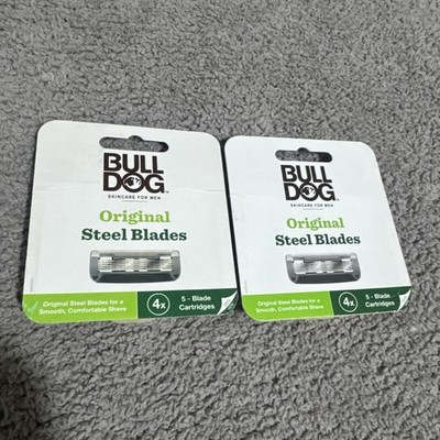 Bulldog Original Steel Blades 4ct Aloe Vera 2 Pack New