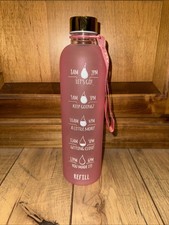 Hydromate 32 Oz Shatter Resistant Glass Water Bottle Motivation Markers