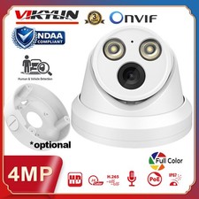 Vikylin 4MP HD POE IP Camera Outdoor Full Color Microphone CCTV NDAA ONVIF RTSP
