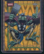 2026 Topps Chrome Marvel Comics #178 Throg Gold Wave Refractor #/50