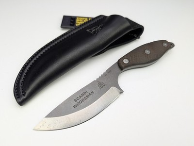 Tops Knives - Scandi Woodsman - Carbon Steel - Micarta Handle - Made in USA