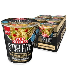 Nissin Cup Noodles Stir Fry Noodles in Sauce, Honey Sesame Chicken, 3.00 Ounc...