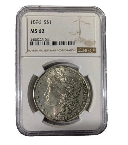1896-P Morgan Silver Dollar NGC MS 62 Coin