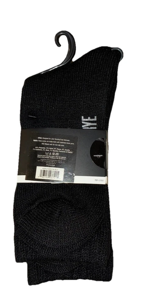 Calcetines de bota Frye mezcla de cachemir para mujer 5-10 negros Crew 8 pares NUEVO Foto 4 de 4
