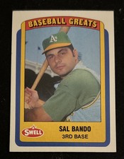 1990 Swell Baseball Greats Sal Bando Card #7 A’s 3B VG O/C