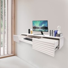 Wall Mounted Desk, Wall Mounted Desk with Pull Out Drawer, Wall Organizer