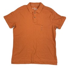NWT Red Camel Orange Short Sleeve Polo Shirt Size XL 100% Cotton