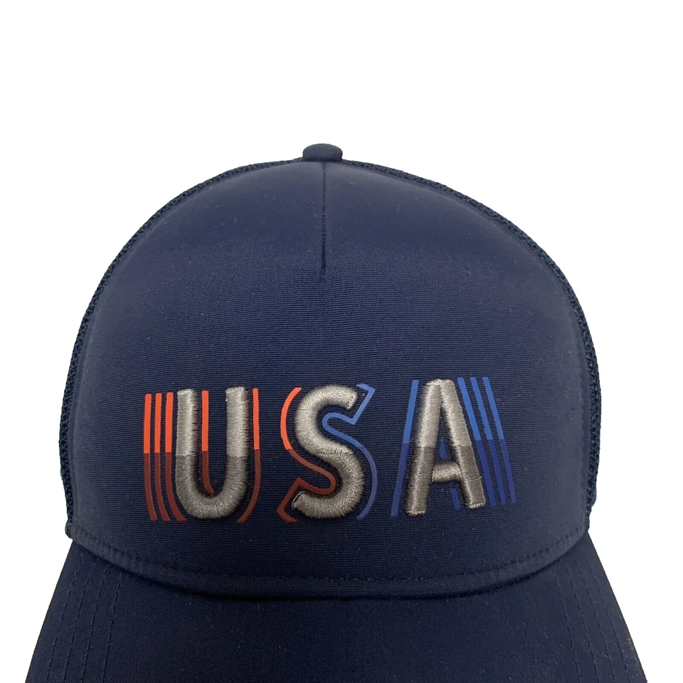 Under Armour USA Hat UA Spell Out Logo Golf Beach Vacation Snapback Baseball Cap - Image 2 of 4