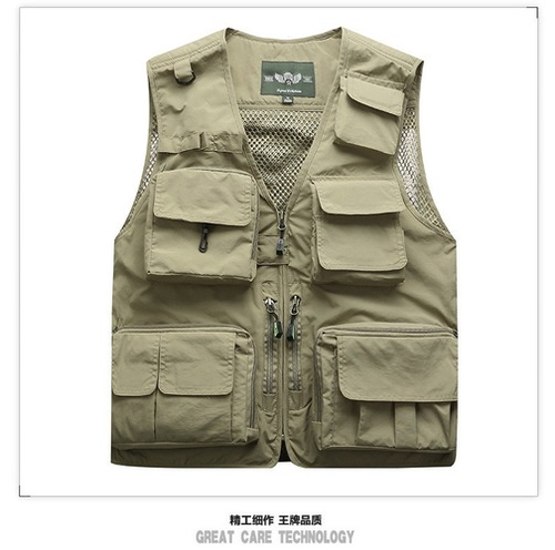 Large Size Men Multi-pocket Quick Dry Vest Outdoor Travel Hiking Camping Fishing - Picture 12 of 21