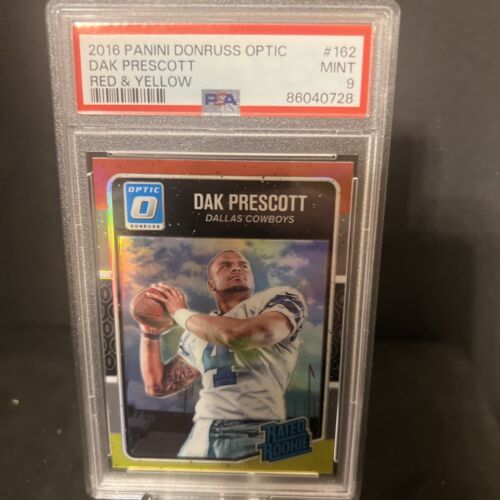 2016 Donruss Optic - Rated Rookie Red and Yellow #162 Dak Prescott (RC) PSA 9 - Picture 1 of 2