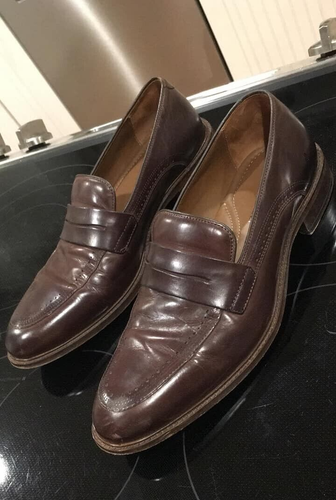 MEN'S JOHNSTON MURPHY BROWN LEATHER DRESS SHOES 9M Super Clean