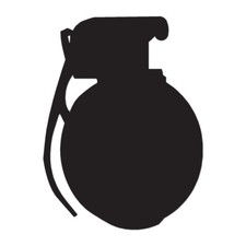Grenade Explosive - Vinyl Decal Sticker - Multiple Colors Sizes - Ebn3049