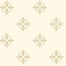 York Wallcoverings ON1641 Honey Bee Wallpaper Gold Cream
