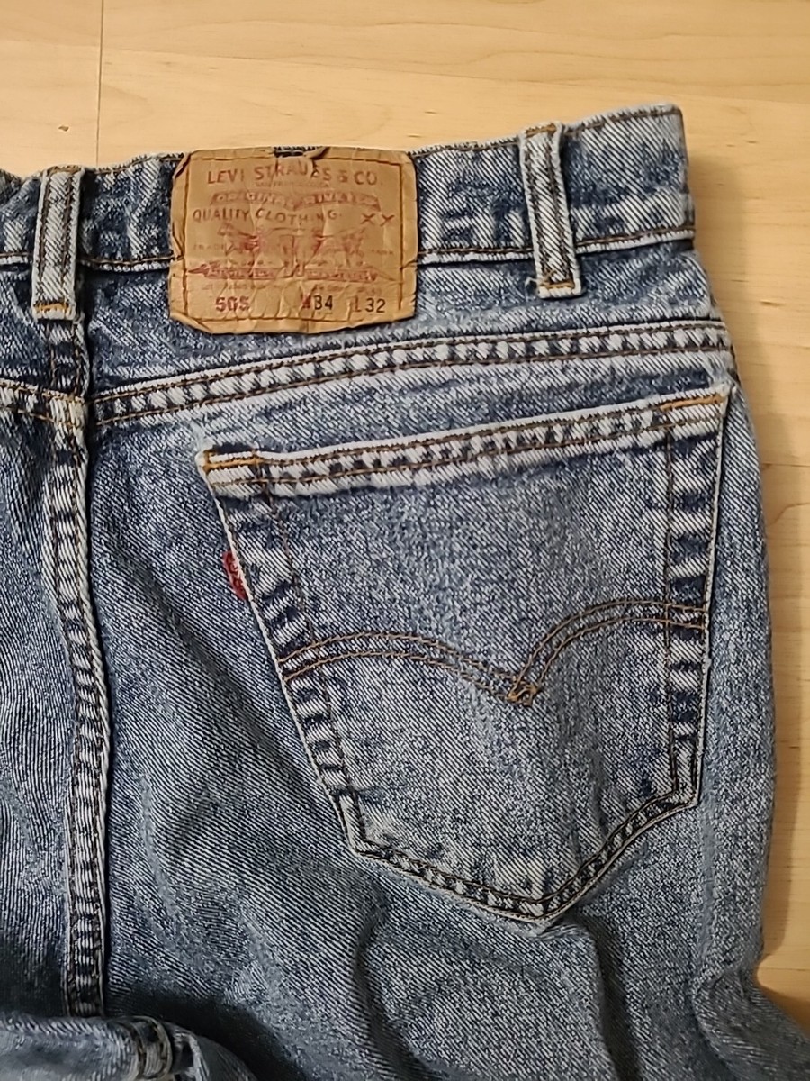 Levi's 505 xx Jeans USA Made Straight Leg 34x32 (30x30) See Pics