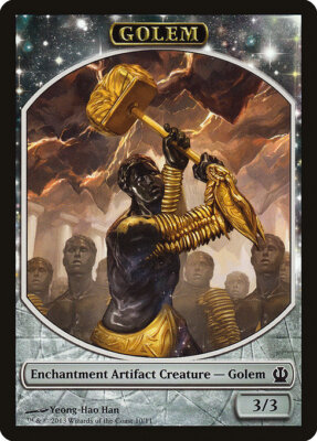 Golem (3/3) MTG Theros Token NM x4 Playset Commander Deck Artifact - Magic  Card | eBay
