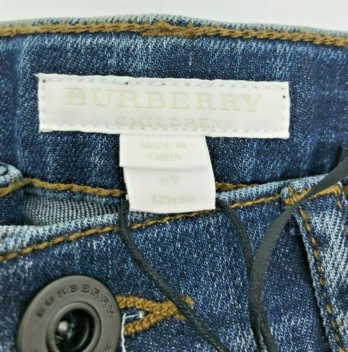 Burberry New Children Kids Skinny Jeans Denim Mid Indigo Blue 8 years 10 years - Picture 4 of 8