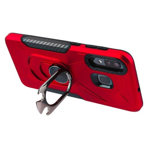 Für Samsung Galaxy A21 Hybrid Hülle Ring Halter Ständer Cover Magnet Flasche offen - Bild 5 von 45