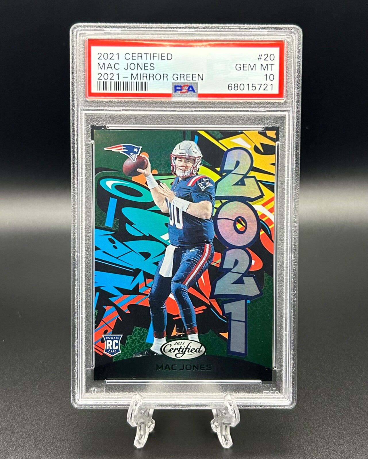 Mac Jones Panini Certified 2021 #20 Mirror Green