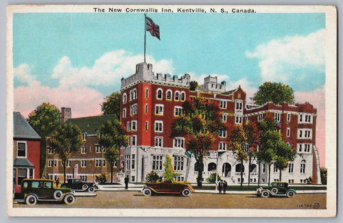 New Cornwallis Inn Hotel Kentville Classic Cars Postcard Posted Nova ...