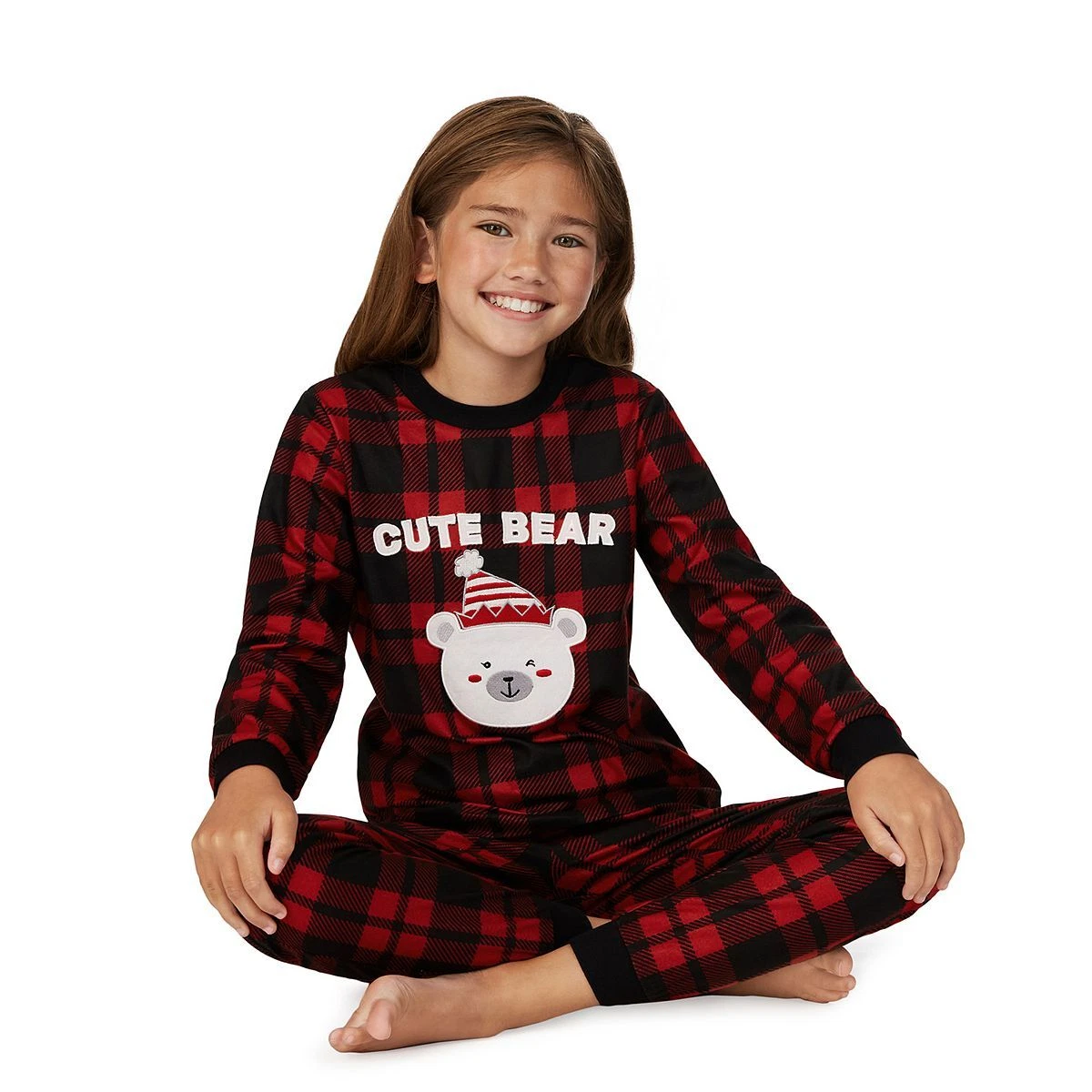 Red plaid plus size deals pants