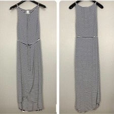 Cabi Boat Stripe Jersey Knit Dress Women’s Size M Nautical Tie Waist Wrap 5105