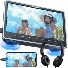 12" Full HD Screen Portable Car DVD Player Av-in Av-out USB SD HDMI+Headphones