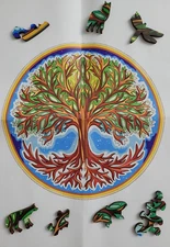 Unique Animal Cut 155pc Tree of Life Wooden Puzzle in Box New Unique Fun Gift