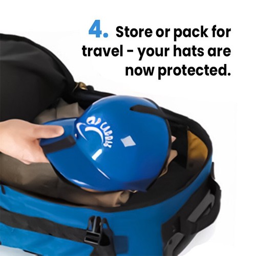 Cap Caddie - Red - Baseball Hat Protector for Storage and Travel Holds 3 Hats - Picture 5 of 9