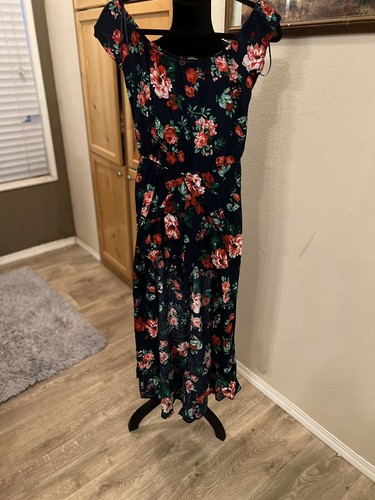 Ambiance Damen schulterfreies Kleid Maxi Blumen Shorts befestigt Medium 297